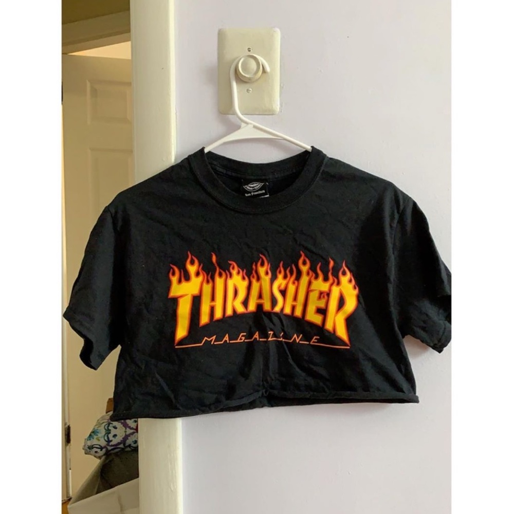 THRASHER!! cropped tee